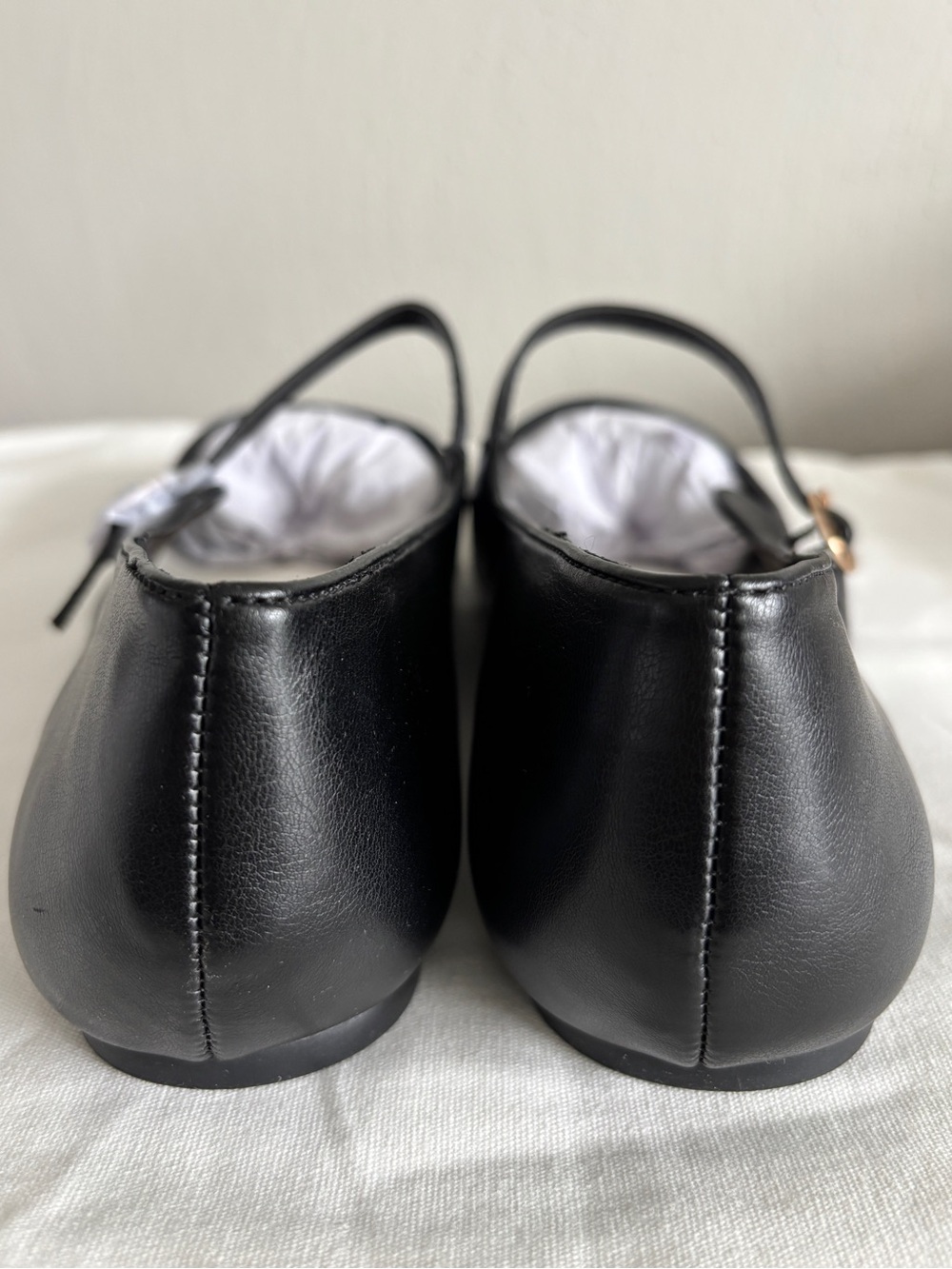 Pointed Toe Flat With Adjustable Strap Women 9 Black - Picture 5 of 8
